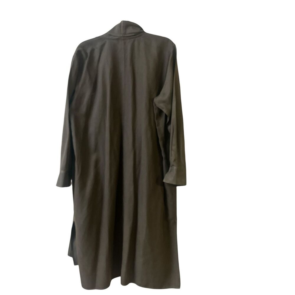 Eileen Fisher duster jacket darker green simple minimalist style sz L/XL - Picture 4 of 5